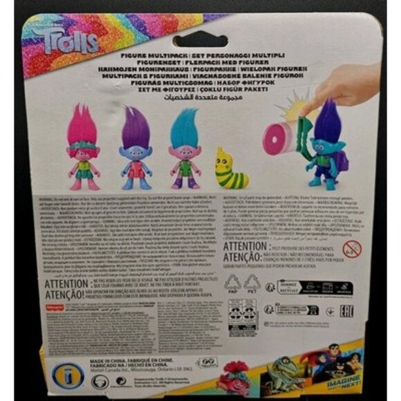 DreamWorks Trolls Imaginext Figure Multipack Hair-Mazing Set w/ Accessories Ages - Picture 2 of 3